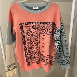 Color block sweater